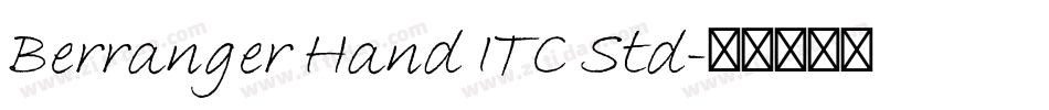 Berranger Hand ITC Std字体转换